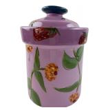 Droll Designs Hand-Painted Ceramic Canister 7"