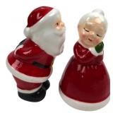 Ceramic Kissing Santa & Mrs. Claus Shakers