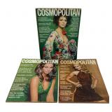Lot of 3 Vintage Cosmopolitan Magazines