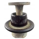 Vintage Brown Porcelain Electrical Insulator