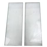 Pair of Clear Glass Rectangular Panes 19x7