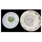 Wm. Brunt 1910 & Unmarked 1965 Calendar Plates
