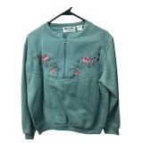 Shenanigans Petite Floral Quarter-Zip Sweatshirt