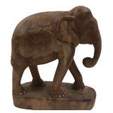 Hand Carved Wooden Elephant Figurine