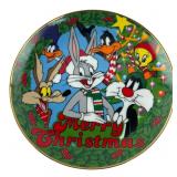 Warner Bros 1991 Looney Tunes Christmas Plate