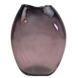 Purple Hand-Blown Art Glass Vase