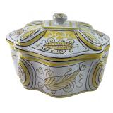 FCA Portugal Hand-Painted Lidded Ceramic Box