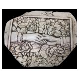 Made in Italy Ceramic Hands & Roses Wall Plaque