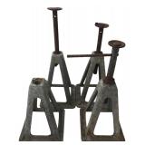 Set of 4 Vintage Cast Iron Jack Stands