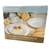 Essential Home 20pc Gold Band Dinnerware