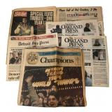Mixed Lot Vintage Newspapers Tigers & Elvis