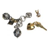 Assorted Necklace Charms Including Genuine Diamond