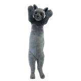 Poptoy 2ft Bendable Legs Grey Plush Cat