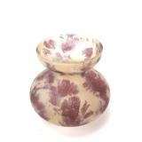 Mottled Art Glass Vase & Black Ceramic Creamer
