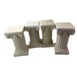 Set of 4 Ionic Style Faux Stone Columns