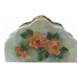 Porcelain Floral Napkin Holder