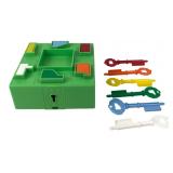 Vintage Plastic Shape Sorter Lock Box Toy