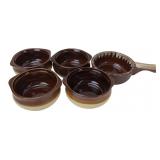 ITI China Brown & Tan Soup Bowls Set of 5