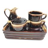 Pfaltzgraff Gourmet Brown Drip Snack Set