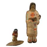 White Wing Native American Doll & Cloth Doll Lot