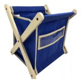 Funhouse! Blue Folding Magazine Rack Storage Bin