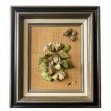 Mexican Framed 3D Plastic Floral Art