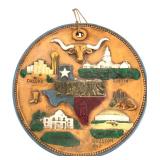 Texas Souvenir Decorative Wall Plate 8" Dia