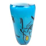 Eastern Cased Blue Art Glass Vase