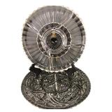 Two Clear Pressed Glass Platters 12 & 13 in.