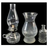 Farm & Home Oil Lamp, Hurricane Shade & Bottle