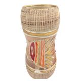 Italian Sgraffito Ceramic Fish Vase