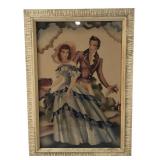 Framed Victorian Style Couple Artwork