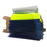 Box Lot Assorted Plastic File Folders & Dividers