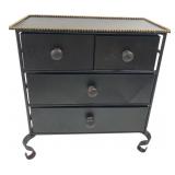 Industrial Style Miniature Metal 4-Drawer Chest