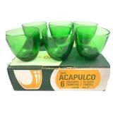 SAIVO Acapulco Green Glass Tumblers Set of 6