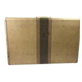 Vintage Striped Canvas Suitcase