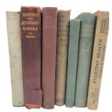 1897 Mixed Publisher Educational Textbook Lot of 7