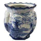 Empire Works Blue & White Windmill Jardiniere