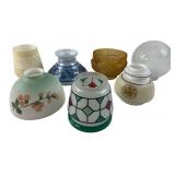 Collection of Six Vintage Glass Lamp Shades