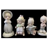 4 Precious Moments Porcelain Figurines