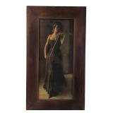 Framed Print of Woman Playing Violin