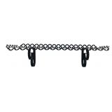 Black Pierced Metal Wall Shelf
