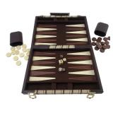 Vintage Plaid Briefcase Backgammon Set