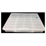 Clear Plastic 24-Compartment Organizer Box 11x14