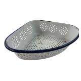 Vintage Enamelware Triangular Sink Strainer