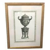 G.B. Piranesi Framed Classical Urn Etching