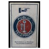 McCormick & Midwest Telephone Metal Sign
