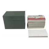 Ohio Art Co. Green Metal File Box & Index Cards
