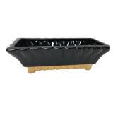 Stanford Pottery Black & Gold Ceramic Planter