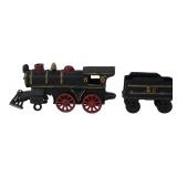 Cast Iron Toy Train Locomotive & Tender
